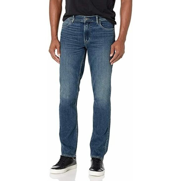 Hudson medium wash Blake slim straight cotton blend size 28 x 32
